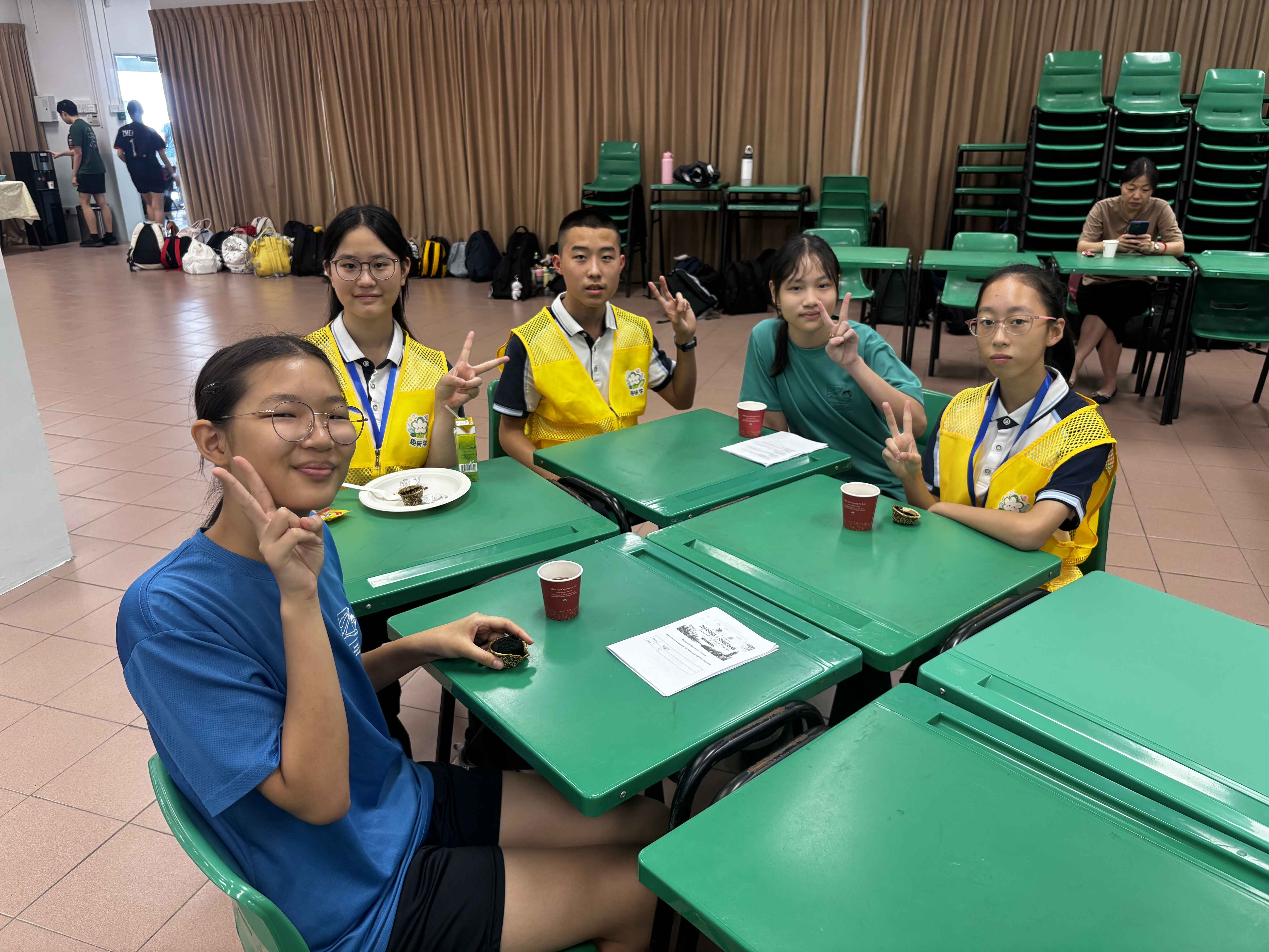 All smiles while taking a break.